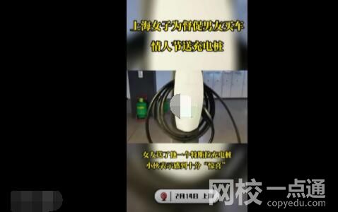 女子為激勵男友買車情人節(jié)送充電樁 為什么引爭議？