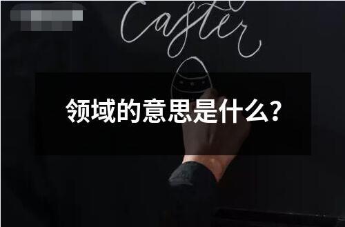 領(lǐng)域的意思是什么？