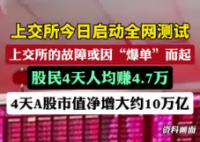 4天A股股民人均賺4.7萬 到底是不是真的？