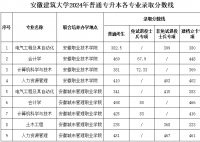 安徽建筑大學2024在安徽省錄取分數(shù)線(各專業(yè)最低分數(shù)線一覽表公布)